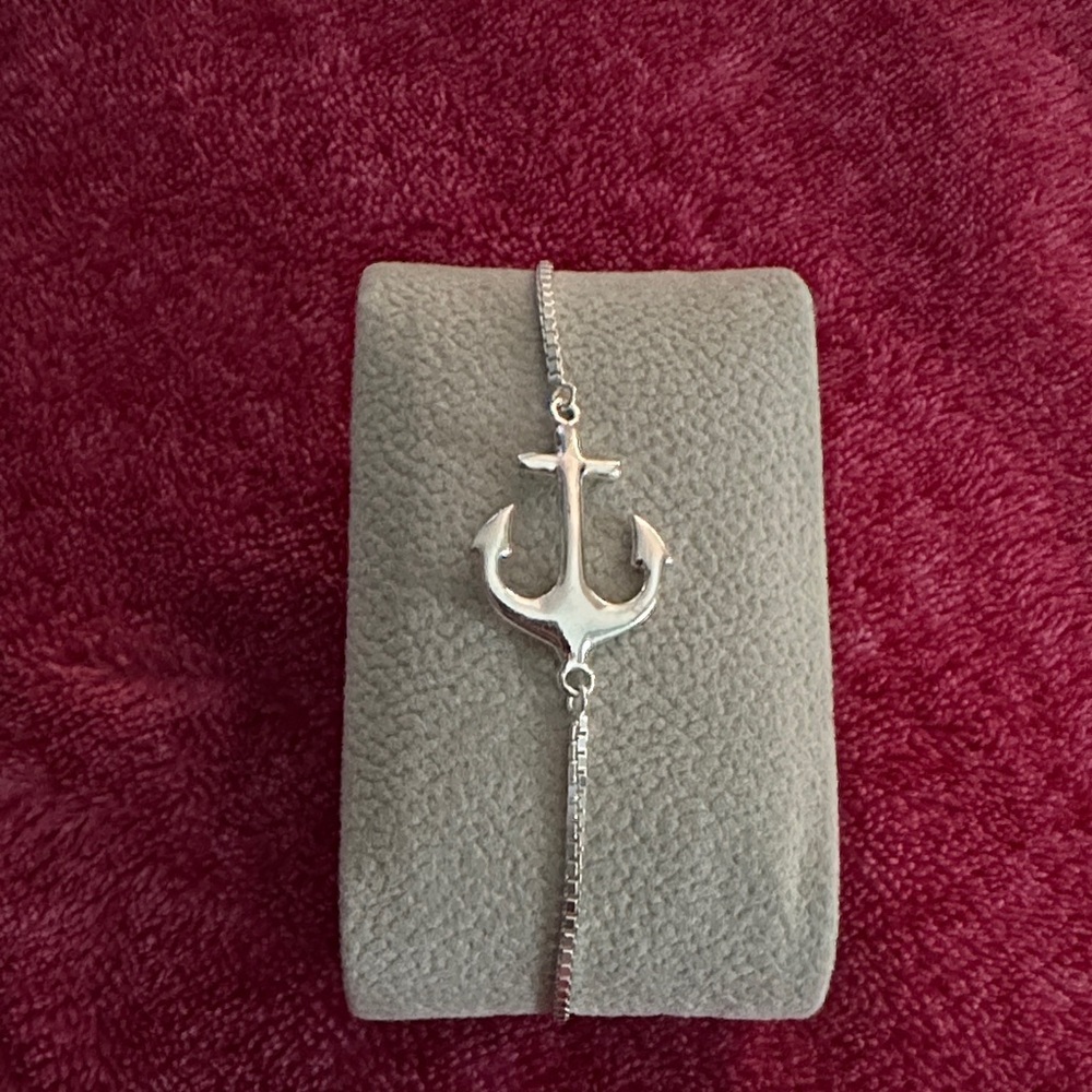 Silver Anchor Bracelet